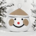 Santa Storage Basket with Lid 8x8" - Image 3