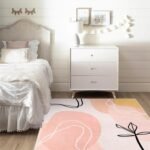 Modern Rug For Living Room | Best Kids Room Rug | Pink Rug - Image 2