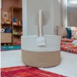 Handmade Jute Cotton Basket: A Stylish Evil Eye Design - Image 3