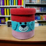 Cute Lion Face Storage Baskets For Kids Room | Storage Baskets For Home Decor | Cute Baskets | Eco Friendly Baskets | Jute Cotton Baskets 10x10 Inch