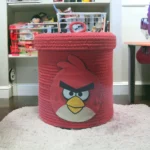 Cute Angry Bird Storage basket with lid 10x10 " - Image 2