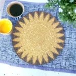 Seagrass Placemats Round | 15" Printed Table Placemats For Kitchen | Buy Eco Friendly Placemats Online | Pack of 4 pcs - Image 2