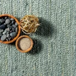 Jute Area Rug For Living Room| Green colour Rug | Eco Friendly Farmhouse Floor Rugs - Image 2