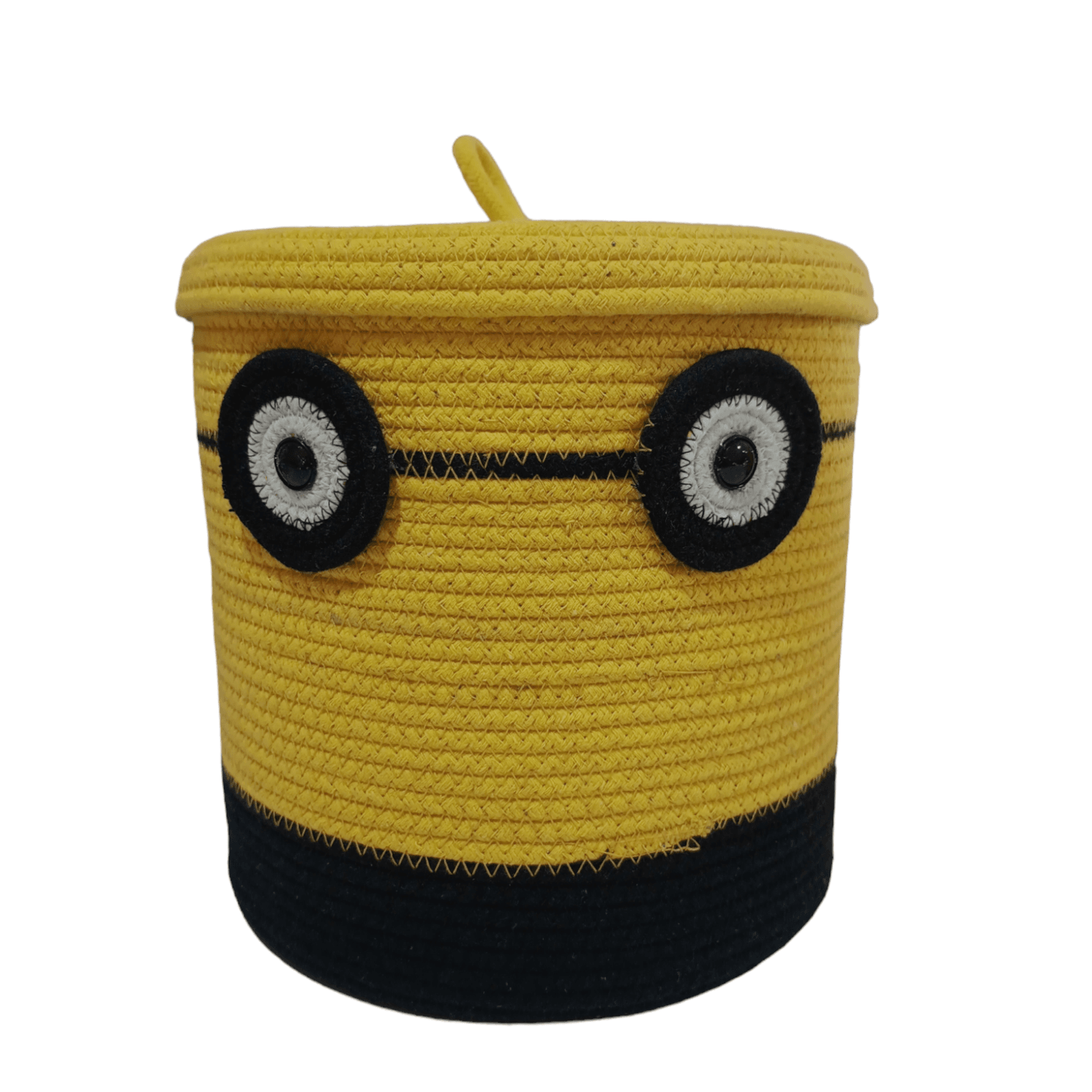 Photoroom-20240612_120853.png Kids Toys Storage Basket Yellow Rand Eye 10x10" - Image 1
