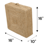 Jute Floor Cushion | Boho Rustic Hard Filled Cushion - Image 2