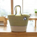 The Perfect Blend Of Style And Sustainability : Beige Yellow hand bag