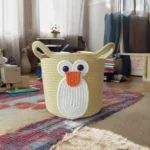 Multi-Purpose Jute Cotton Basket - without lid 18x15 cm