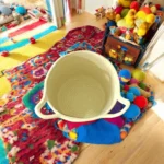 Multi-Purpose Jute Cotton Basket - without lid 18x15 cm - Image 3