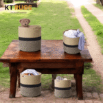 EcoChic Jute Planter – Beige & Black Multipurpose Organizer (10"x10"x10") - Image 7