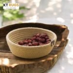 Cotton Rope Storage Bowls Set of 3, Round Woven Bowls, 10/9.4/8.7 inch Diameter, 3.5/3/2.8 inch Height, Natural Beige - Image 4