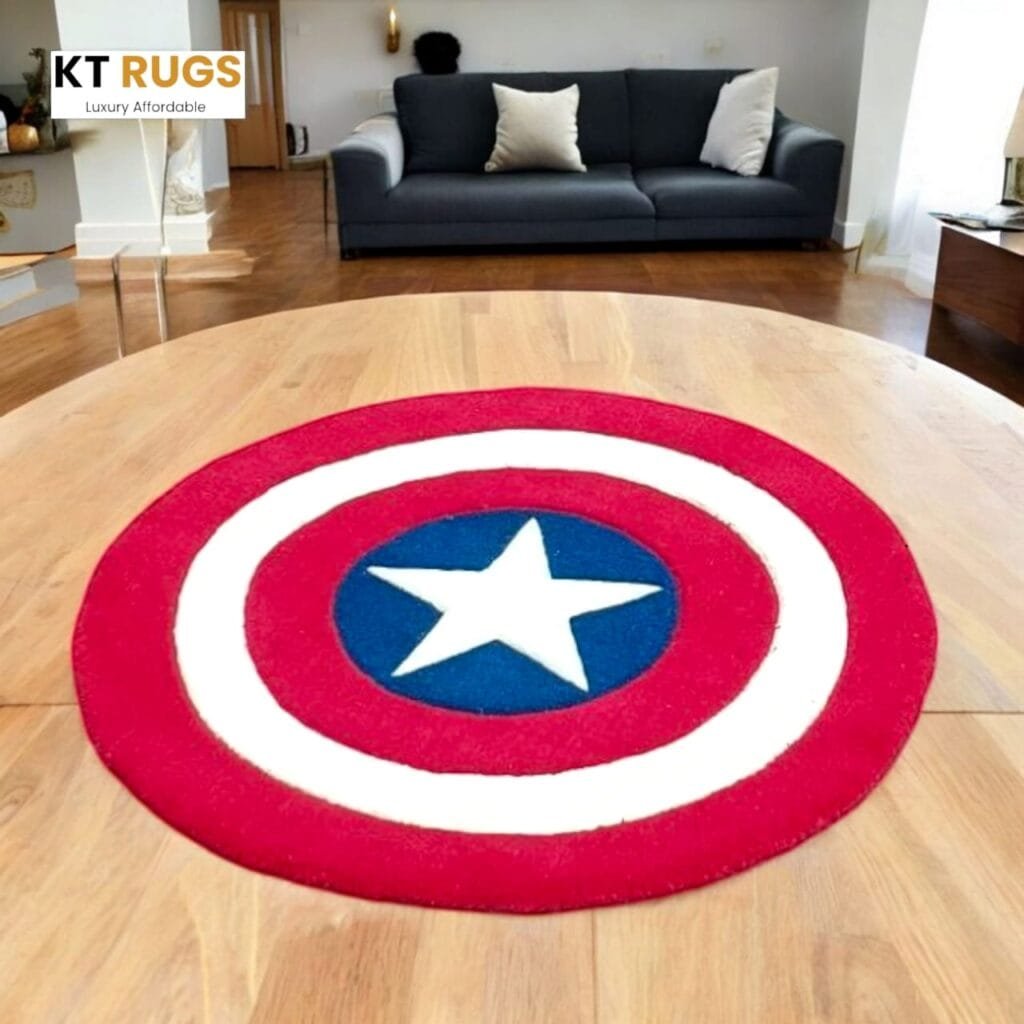 captain america wool rug
