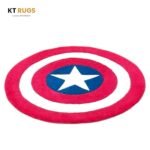 Captain America Shield Wool Rug – 80cm | Hand-Tufted Heroic Decor - Image 4