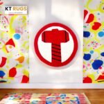 Modern Thor Rug, 80 cm, Red and White - Image 5